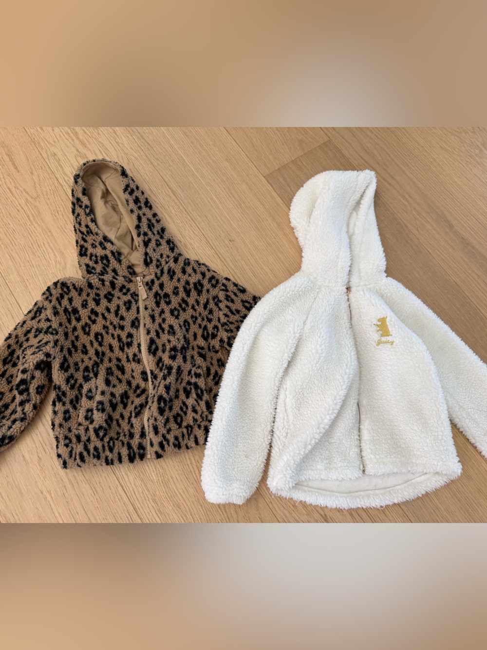 2 x cozy zip up hoodies